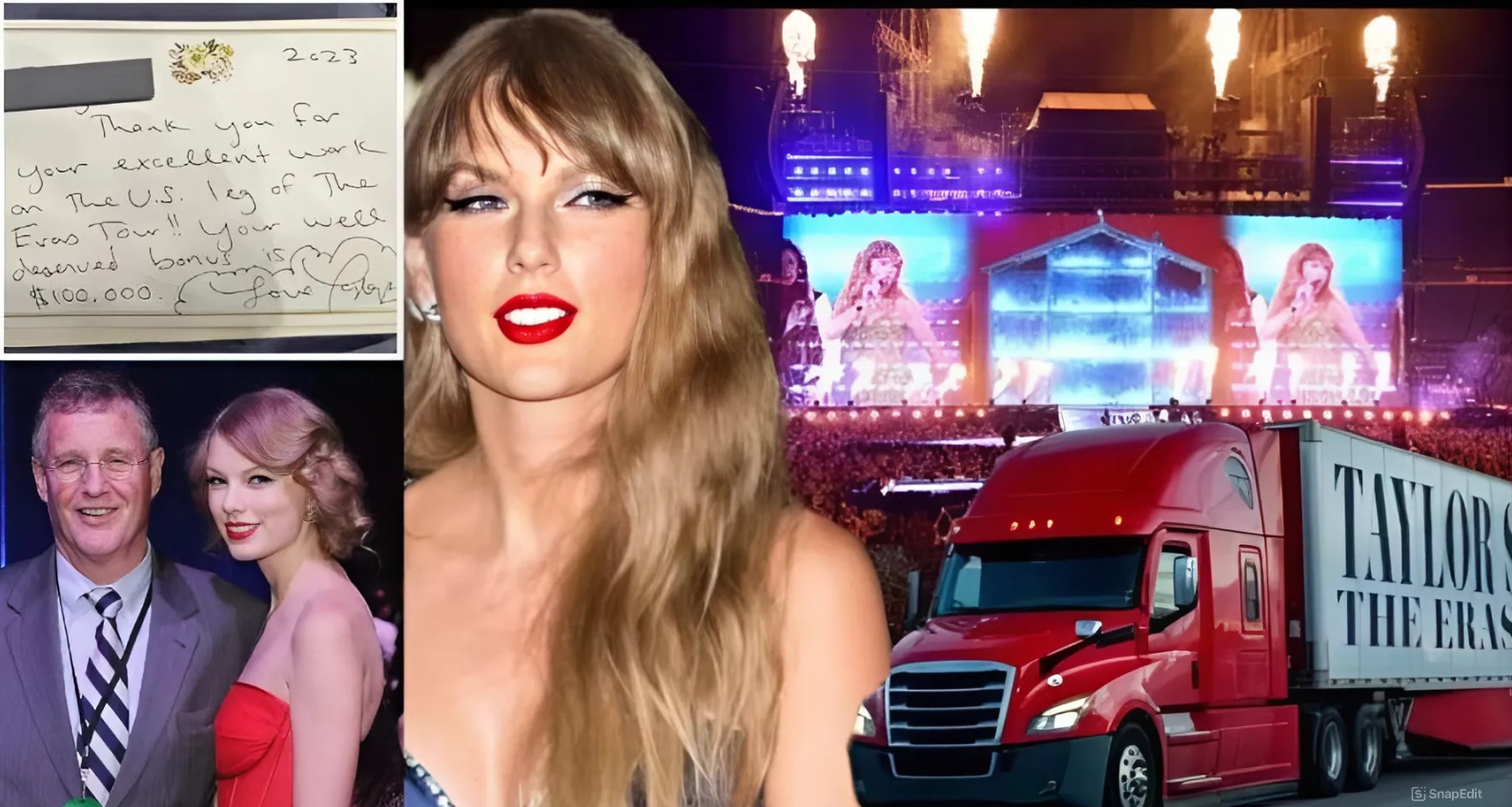 Taylor Swift Gives 'LifeChanging' 100,000 Bonuses, Handwritten