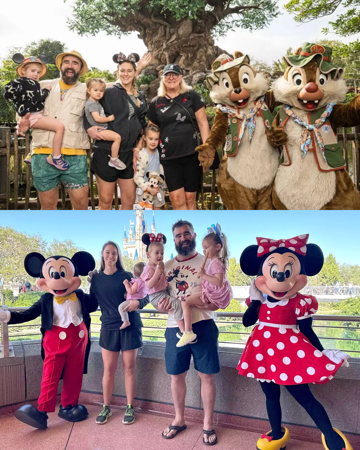 BREAKING "jason and kylie kelce (pregnant) take 3 daughters to disney